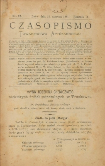 Czasopismo Towarzystwa Aptekarskiego 1881 T.10 nr 12
