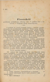 Czasopismo Towarzystwa Aptekarskiego 1881 T. Protok&oacute;ł