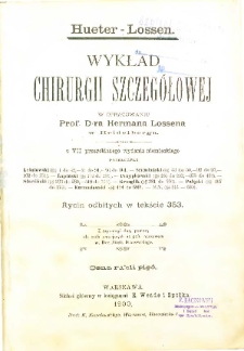 Wykład chirurgii szczeg&oacute;łowej